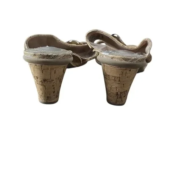 Comfort Plus by Predictions Size 6.5 Cork Print Low Heels - Picture 2 of 7